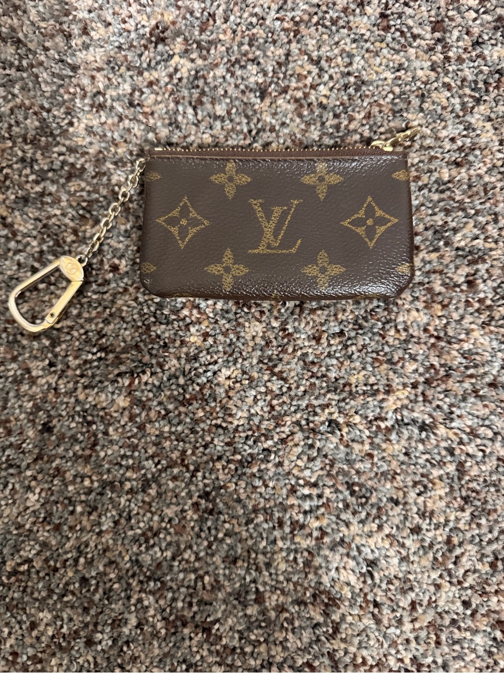 Louis Vuitton Brown Monogram Key Pouch small